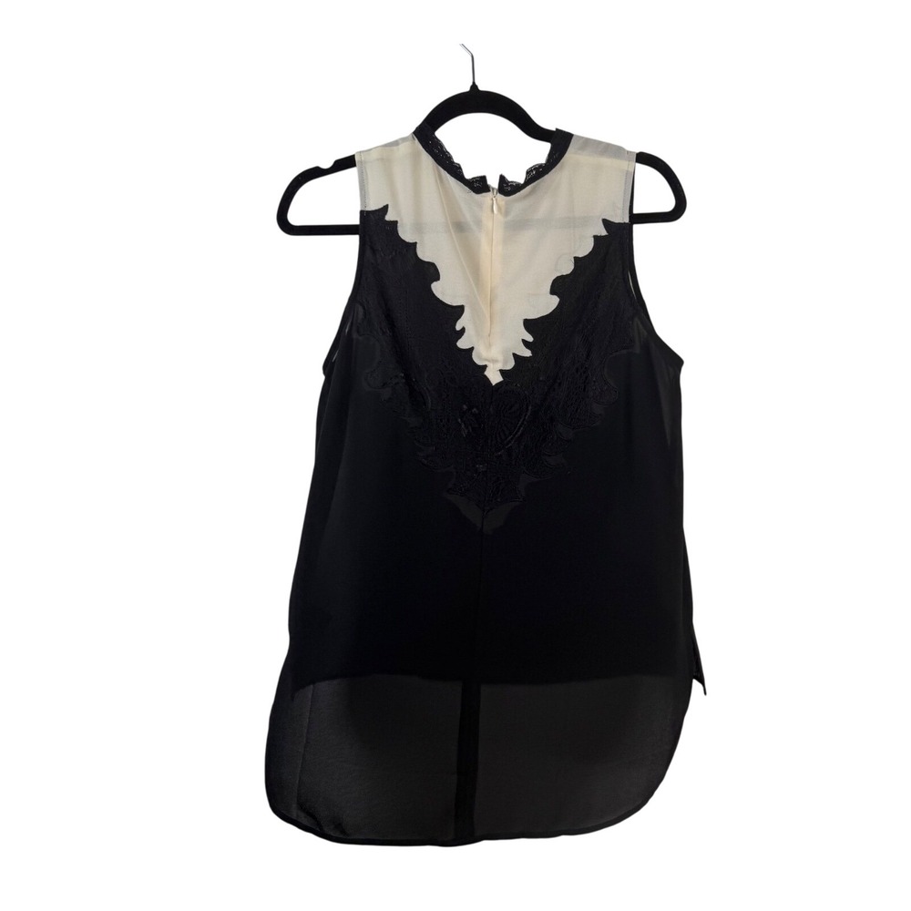 Flirty ASTR Black Lace Sleeveless High Low Lawyering Tank Size M